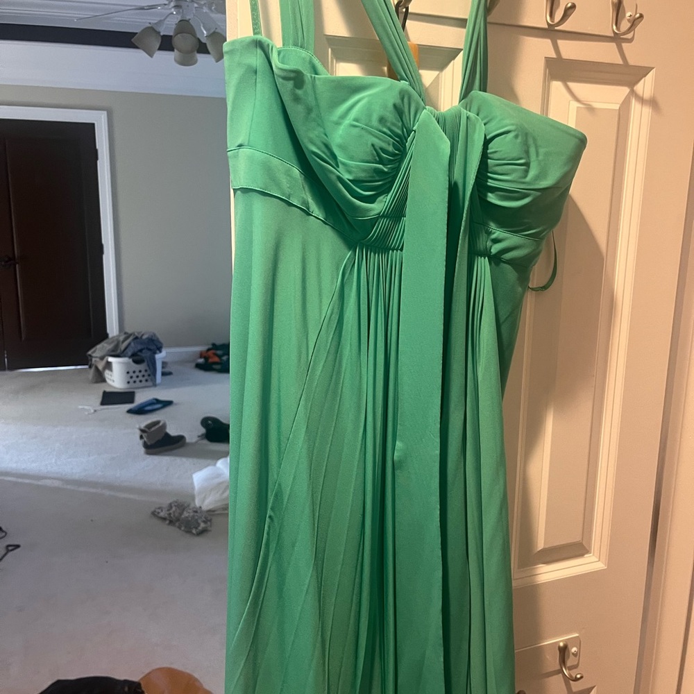 Bcbg Max Azaria Grecian mini dress in seafoam